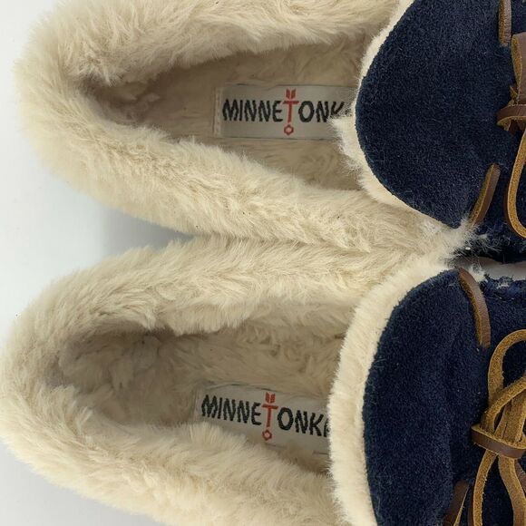Minnetonka Allie Jr Trapper Moccasin Slippers Sz 6 - Picture 3 of 10
